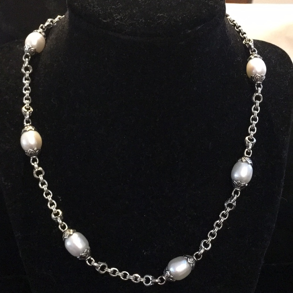 Scott Kay Sterling Silver and Pearl Necklace